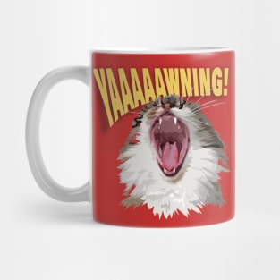 Yawning Persian Cat Mug